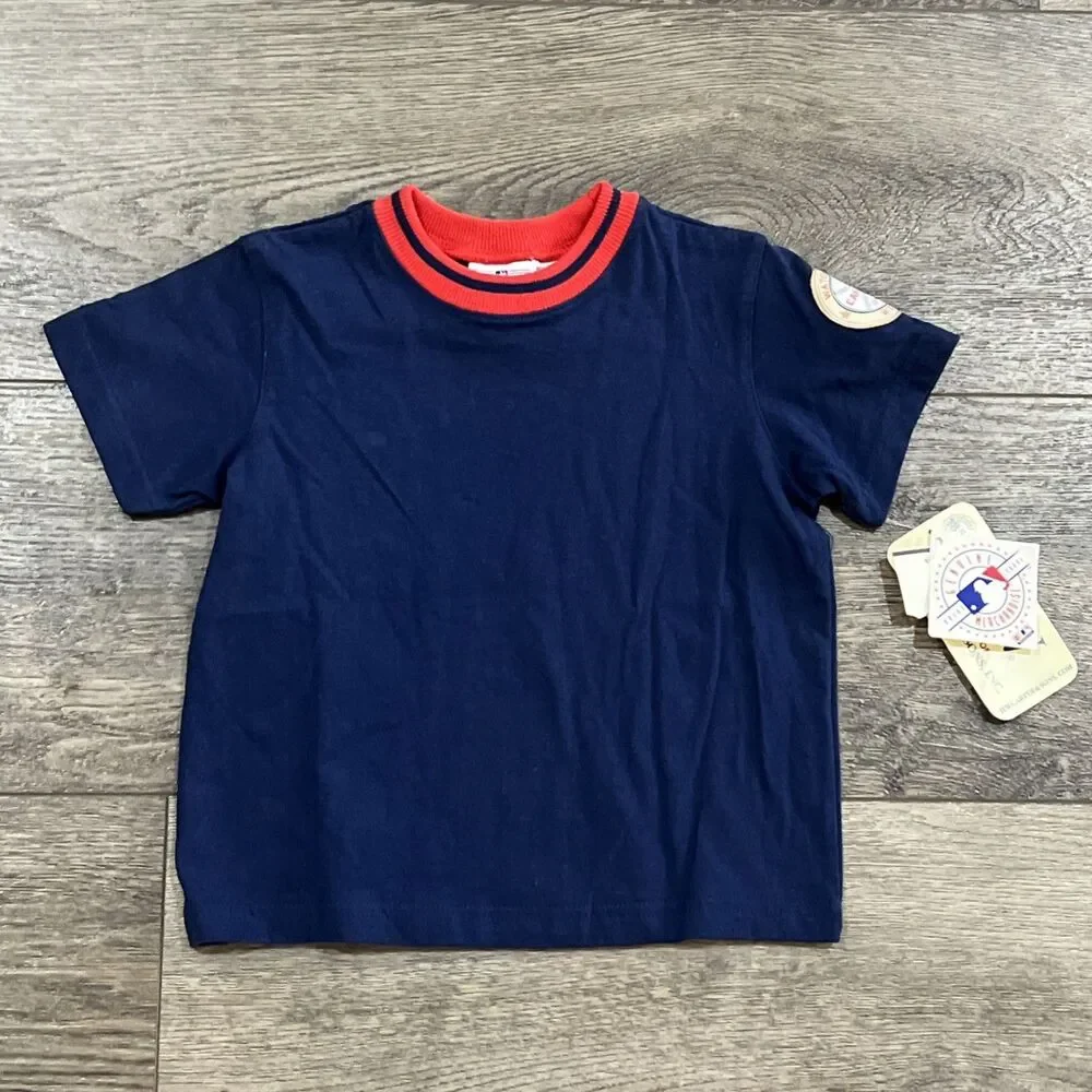 NWT! Carter's x MLB Watch the Wear Cleveland Indians Blue T-Shirt - Kids 4T